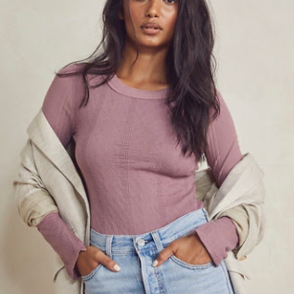 Free People Piece of Me purple body suit